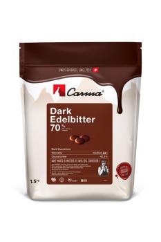 Carma Dunkle Schokolade - Dark Edelbitter 70% Tropfen 1,5kg